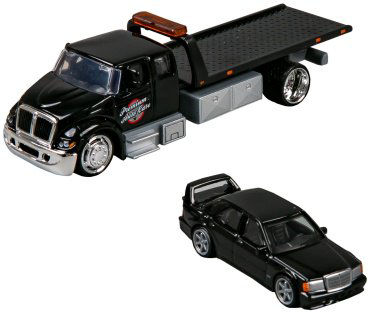Автотранспортер Maisto Elite Transport - Int. DuraStar Flatbed/Mercedes-Benz 190E '90 15055/7, металл, черный купить,NaN