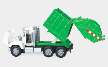 DRIVEN Мусоровоз WH1010Z, пластик, белый, зеленый купить,NaN