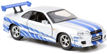Jada Toys Nissan Skyline '02 97184, металл, серебряный