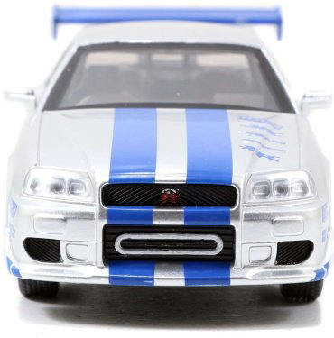 Jada Toys Nissan Skyline '02 97184, металл, серебряный