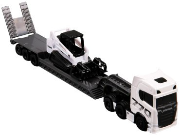 Автотранспортер Maisto Scania 770S with Bobcat Compact Track Loader 11681/5, металл, пластик, белый