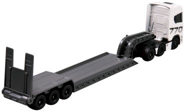 Автотранспортер Maisto Scania 770S with Bobcat Compact Track Loader 11681/5, металл, пластик, белый купить,NaN