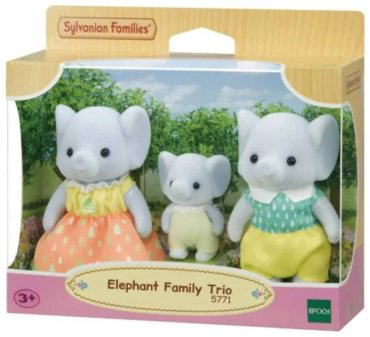 Фигурка Sylvanian Families Семья Слонов 8 см 3 шт