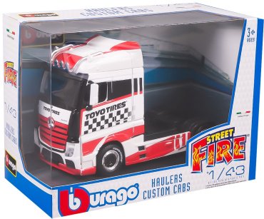 BBurago Custon Cabs - Mercedes-Benz Actros Gigaspace 18-32200/18-32201, металл, белый