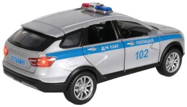 Полицейская машина Технопарк LADA Vesta SW Cross Полиция VESTASWCR-124SLPOL-GY, металл, серый купить,NaN
