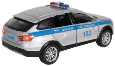 Полицейская машина Технопарк LADA Vesta SW Cross Полиция VESTASWCR-124SLPOL-GY, металл, серый купить,NaN