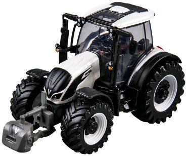 BBurago Valtra N174 с 3мя прицепами 18-31704, металл, пластик, белый