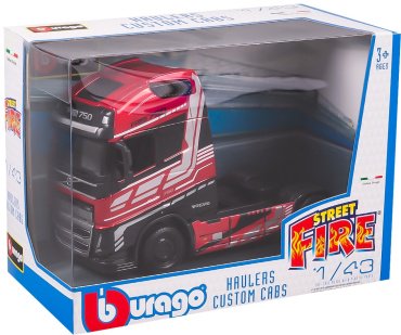 BBurago Custon Cabs - Volvo FH16 Globetrotter 750 XXL 18-32200/18-32203, металл, красный