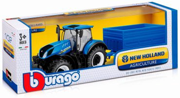 BBurago 18-44067 New Holland T7.315 с прицепом для сена