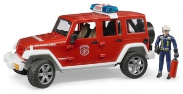 Bruder Jeep Wrangler Unlimited Rubicon Пожарная 02-528, пластик, красный