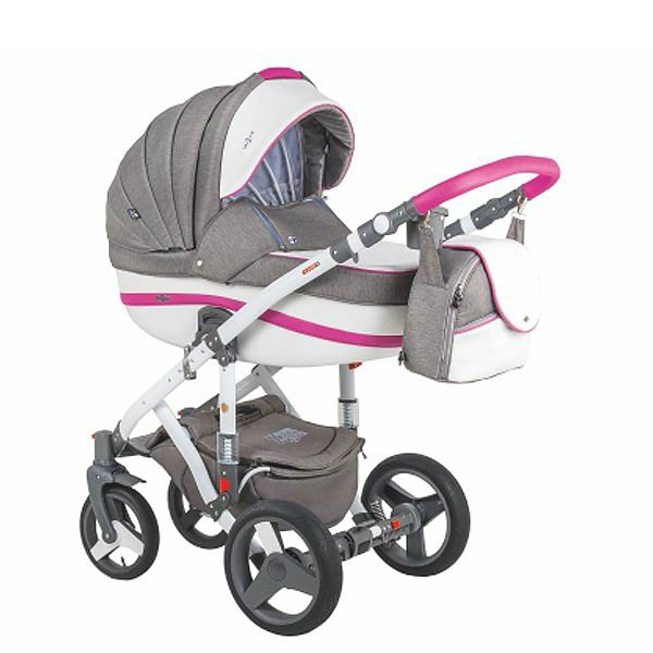 Коляска Adamex 3в1 Vicco R7 бело-серая купить,NaN