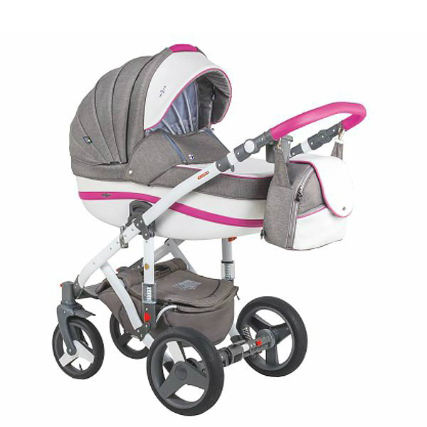Коляска Adamex 3в1 Vicco R7 бело-серая купить,NaN