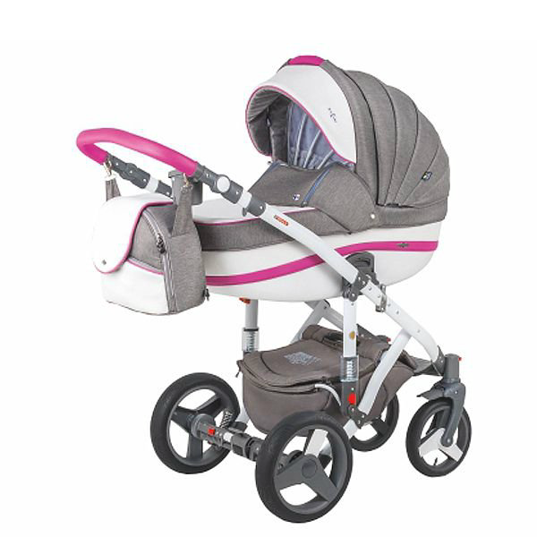 Коляска Adamex 3в1 Vicco R7 бело-серая купить,NaN