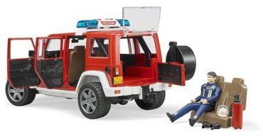 Bruder Jeep Wrangler Unlimited Rubicon Пожарная 02-528, пластик, красный