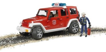 Bruder Jeep Wrangler Unlimited Rubicon Пожарная 02-528, пластик, красный