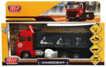 Технопарк Самосвал 2002C024-R, металл, пластик, красный