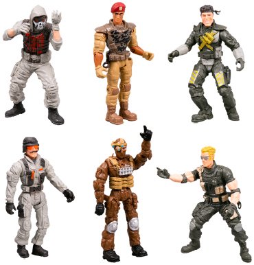 Фигурка Lanard Battle Force. Набор подвижных фигурок бойцов 7.5 см 6 шт