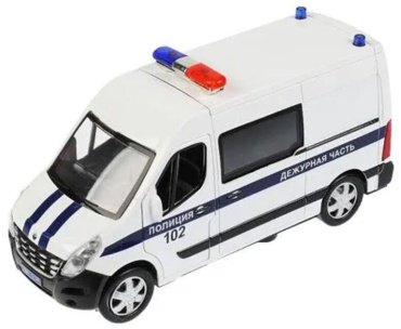 Технопарк Renault Master, металл, белый