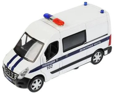 Технопарк Renault Master, металл, белый
