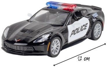 Ideal Chevrolet Corvette Grand Sport Police car 006101P, металл, черный