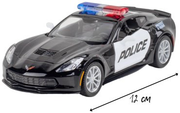 Ideal Chevrolet Corvette Grand Sport Police car 006101P, металл, черный