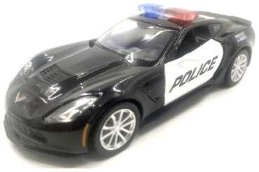 Ideal Chevrolet Corvette Grand Sport Police car 006101P, металл, черный