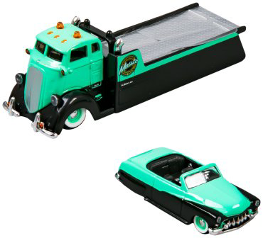 Автотранспортер Maisto Elite Transport - COE Flatbed/Mercury Custom '50 15055/1, металл, мультиколор купить,NaN