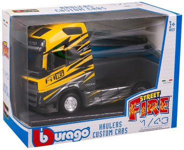 BBurago Модель трака Custon Cabs - Volvo FH16 Globetrotter 750 XXL (yellow) 18-32200/18-32205, металл, желтый купить,NaN