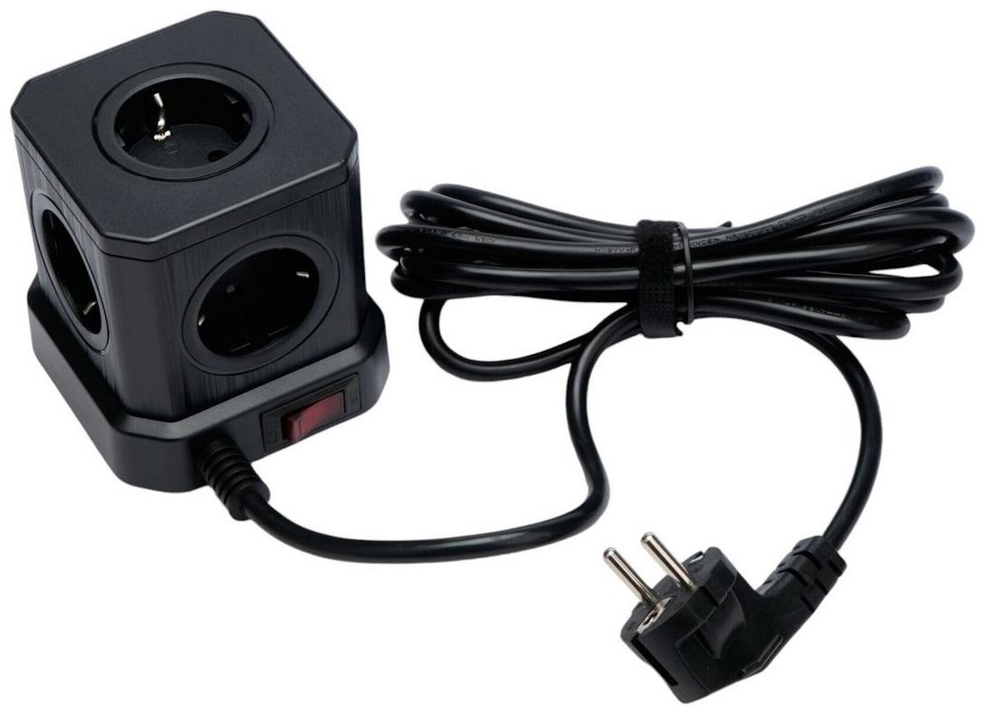 Сетевой фильтр Cablexpert TWR-5-U4-B-3, 3 м купить,NaN