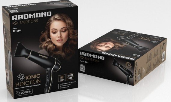 REDMOND RF-536 фен черный купить,NaN