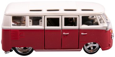BBurago Volkswagen Van Samba 18-43048, пластик, металл, белый, красный