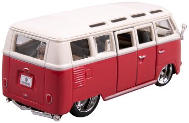 BBurago Volkswagen Van Samba 18-43048, пластик, металл, белый, красный