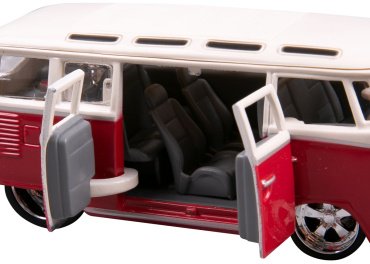 BBurago Volkswagen Van Samba 18-43048, пластик, металл, белый, красный