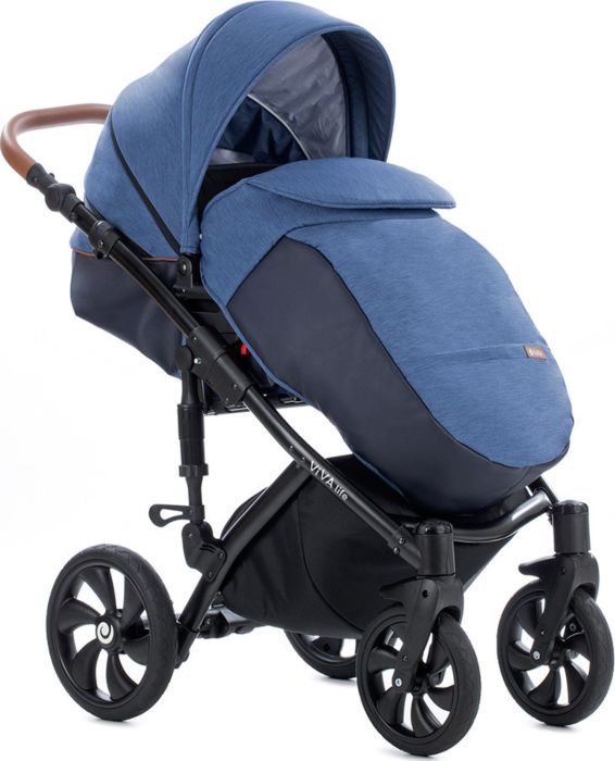 Коляска Tutis Viva Life 2в1 692076 Деним темно-синяя купить,NaN