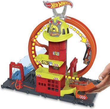 Hot Wheels Пожарная супер-станция HKX410, пластик, мультиколор