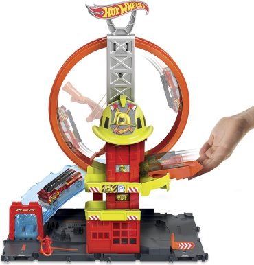 Hot Wheels Пожарная супер-станция HKX410, пластик, мультиколор