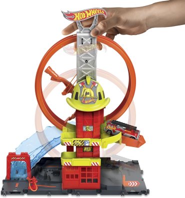 Hot Wheels Пожарная супер-станция HKX410, пластик, мультиколор