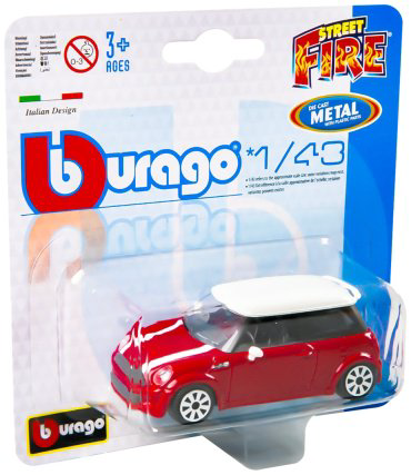 BBurago Mini Cooper S 18-30001/18-30257, металл, пластик, красный купить,NaN