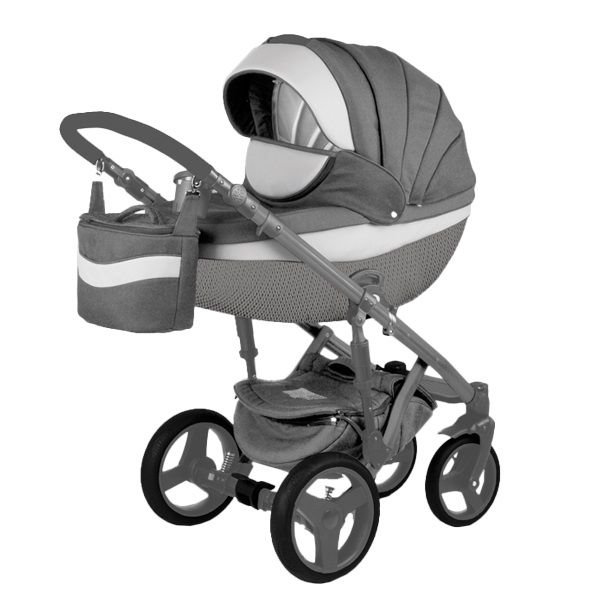 Коляска Adamex 2в1 Monte Carbon D3 серая купить,NaN