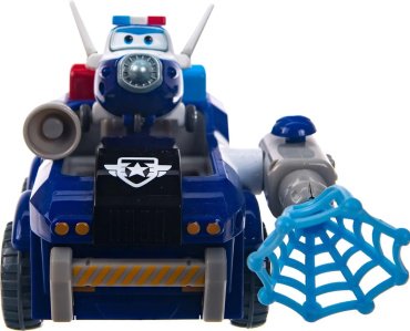 Трансформер Super Wings Полицейская машина Пола с фигуркой, высота 5 см