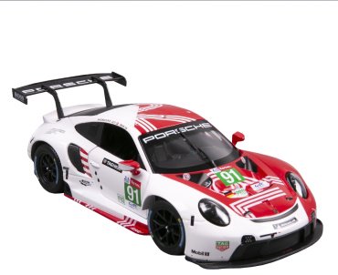 BBurago Porsche 911 RSR LM 2020 18-28016, металл, пластик, белый