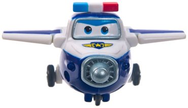 Трансформер Super Wings Полицейская машина Пола с фигуркой, высота 5 см