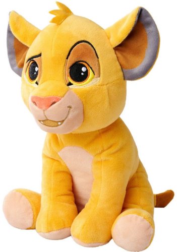 Мягкая игрушка Lion King Simba, высота 25 см, желтый