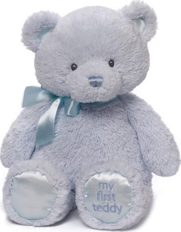 Мягкая игрушка Gund МОЙ ПЕРВЫЙ MЕДВЕЖОНОК, высота 38 см, голубой