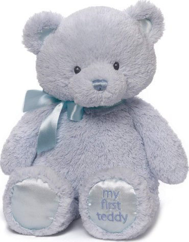 Мягкая игрушка Gund МОЙ ПЕРВЫЙ MЕДВЕЖОНОК, высота 38 см, голубой