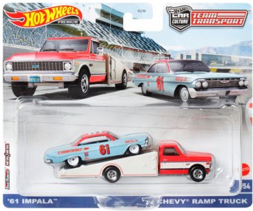 Hot Wheels Impala '61/Chevy Ramp Truck '72 FLF56/HKF40, пластик, мультиколор купить,NaN