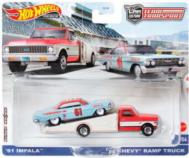 Hot Wheels Impala '61/Chevy Ramp Truck '72 FLF56/HKF40, пластик, мультиколор купить,NaN