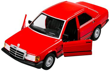 BBurago Mercedes-Benz 190E '87 18-21103 RD, металл, красный купить,NaN