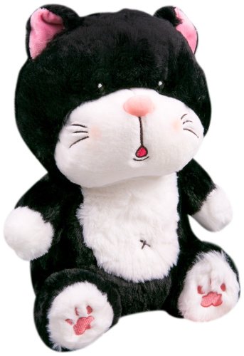 Мягкая игрушка BULU-XIONG Котик, высота 35 см, черный