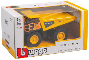 BBurago Volvo R100E Rigid Hauler 18-32089, металл, желтый купить,NaN